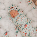 Knit Headband Bow - Snowy Slopes