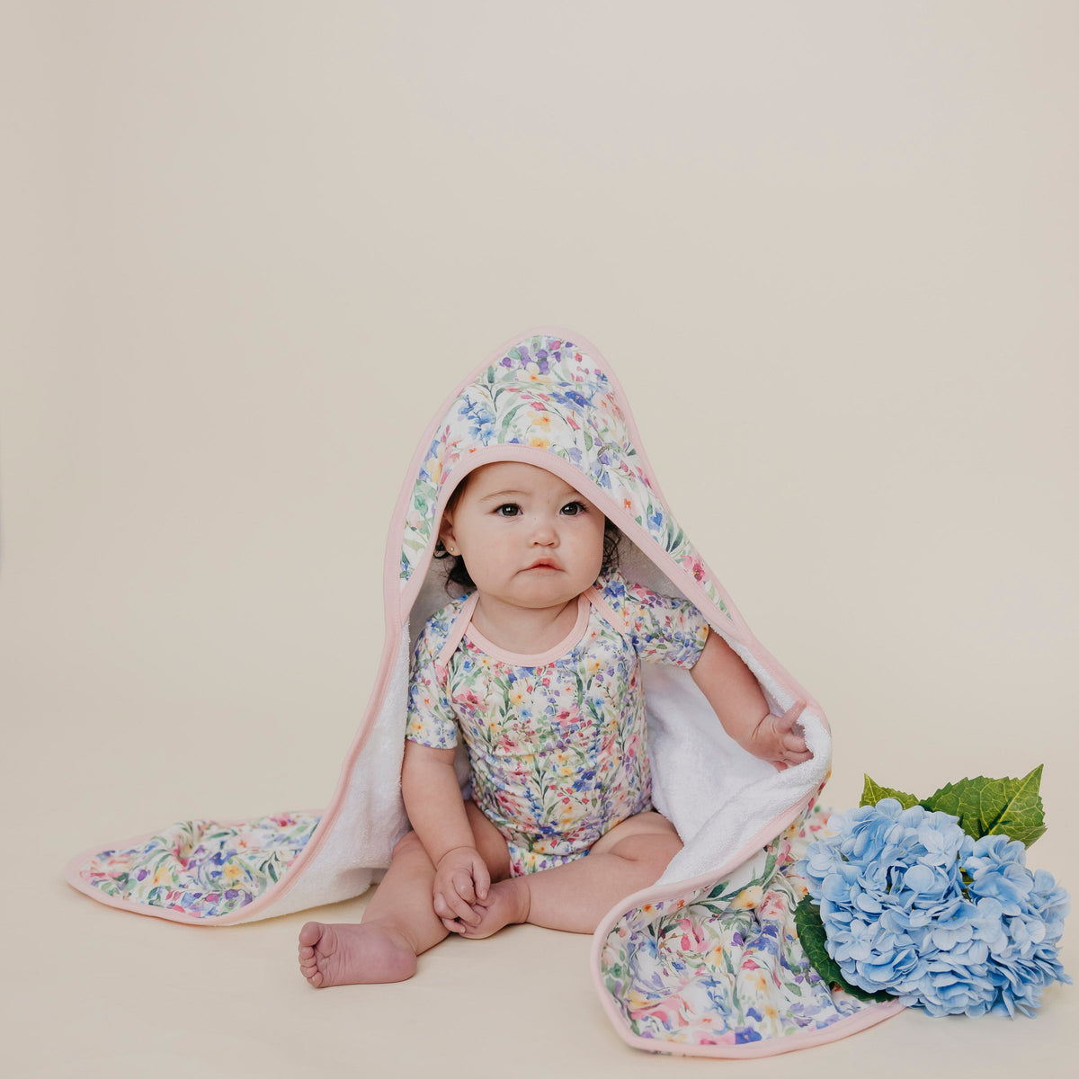 Copper Pearl Premium Baby Knit Hooded Towel - Josie