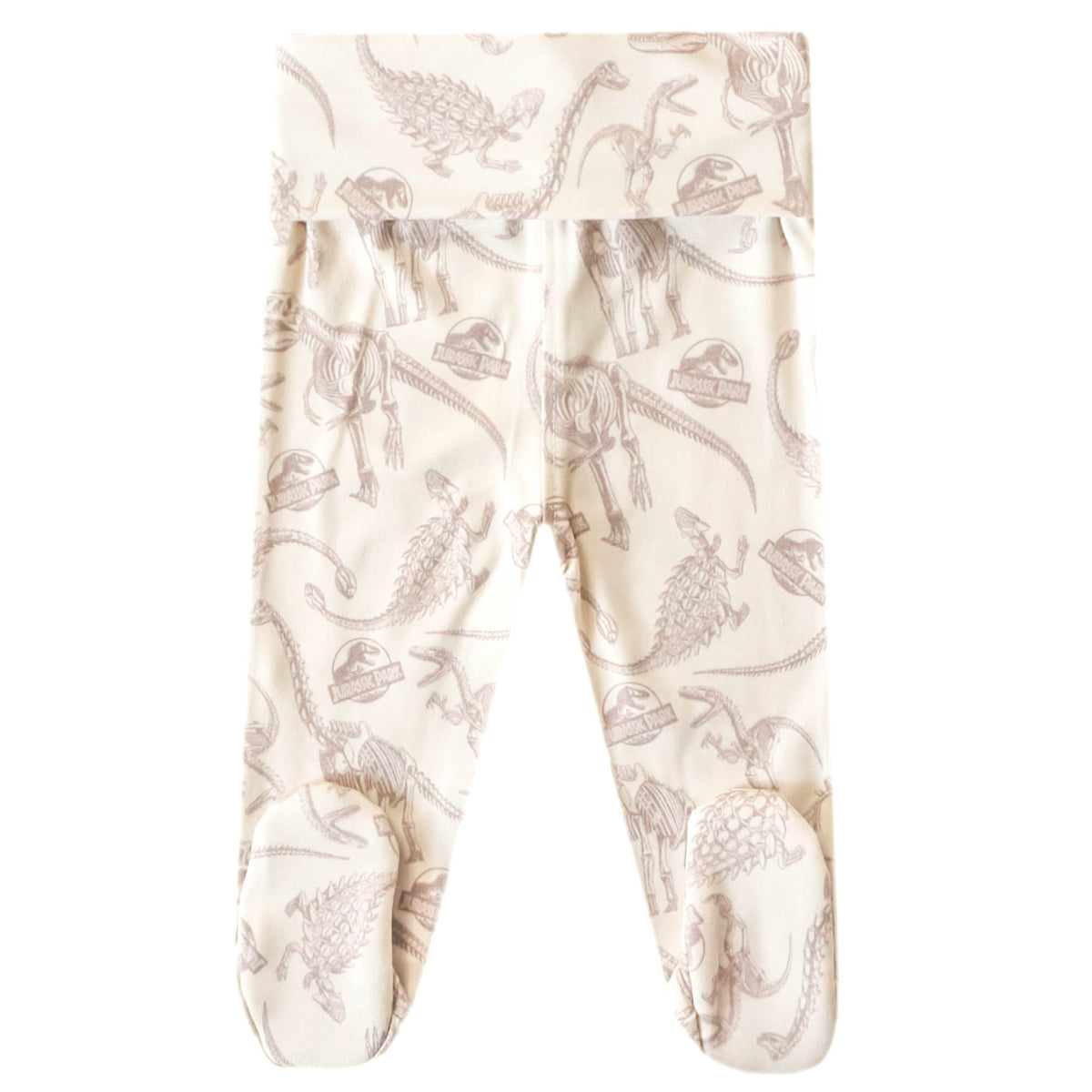 Footed Baby Pants- Jurassic Park Fossils