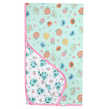 Three-Layer Jumbo Quilt - Sesame Street Retro Floral