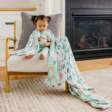 Three-Layer Jumbo Quilt - Sesame Street Retro Floral