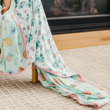 Three-Layer Jumbo Quilt - Sesame Street Retro Floral