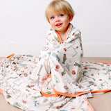 Three-Layer Jumbo Quilt - Sesame Street Varsity Friends