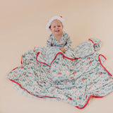 Three-Layer Jumbo Quilt - Snowy Slopes