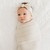 Knit Headband Bow - Clay