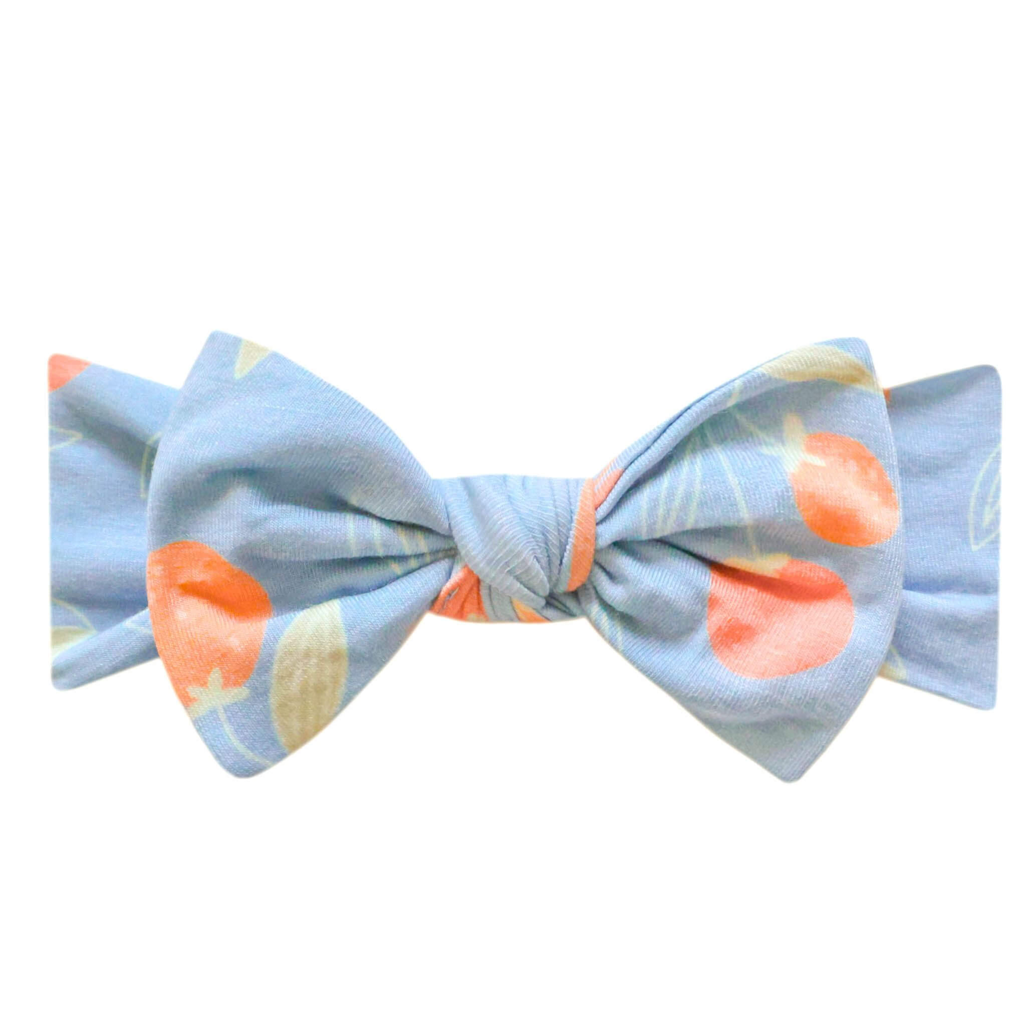 Knit Headband Bow - Clementine