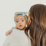 Knit Headband Bow - Clementine