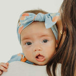  Knit Headband Bow - Clementine