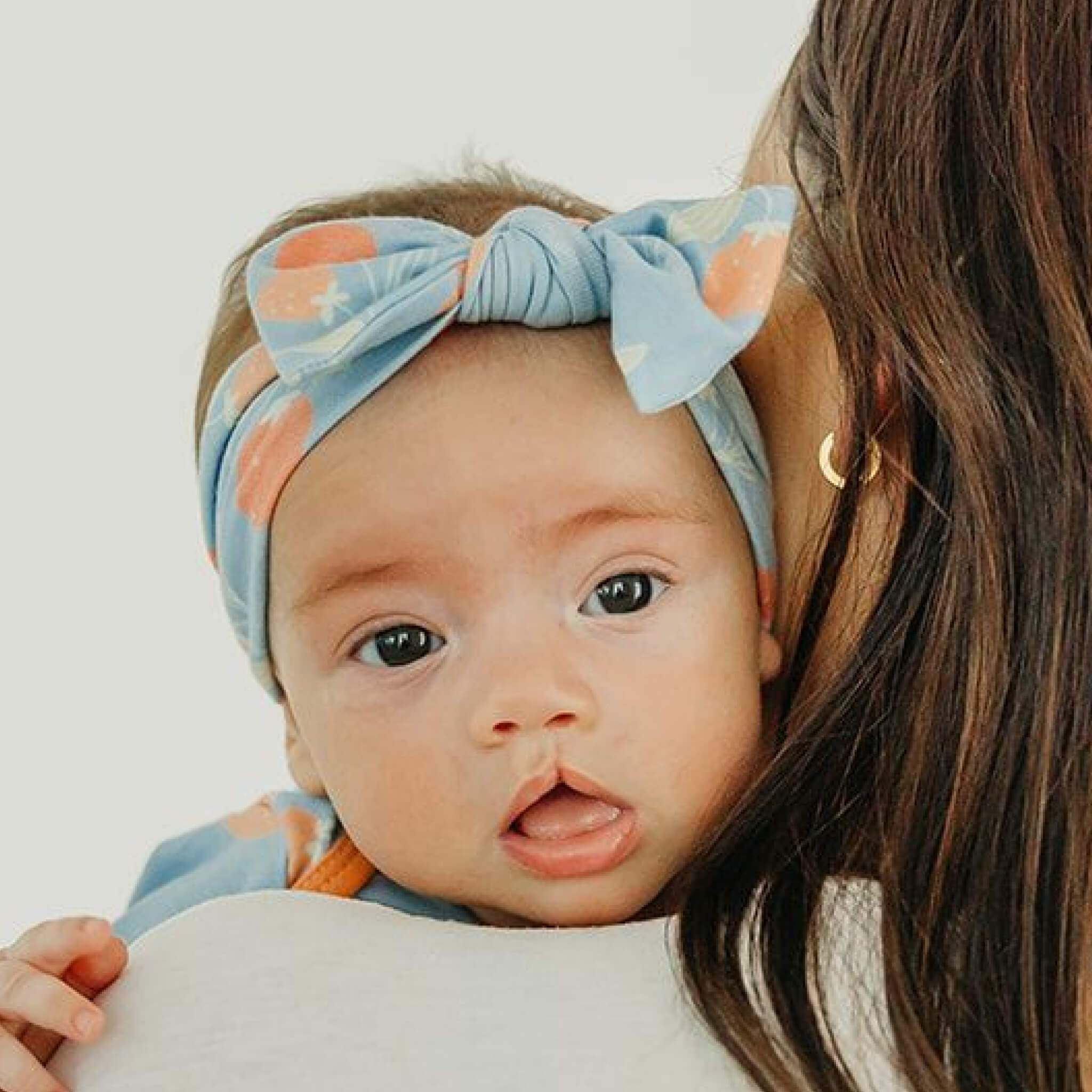Knit Headband Bow - Clementine