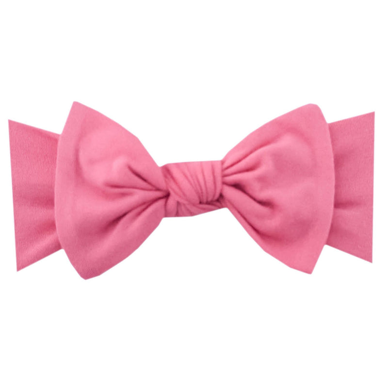 Knit Headband Bow - Flamingo