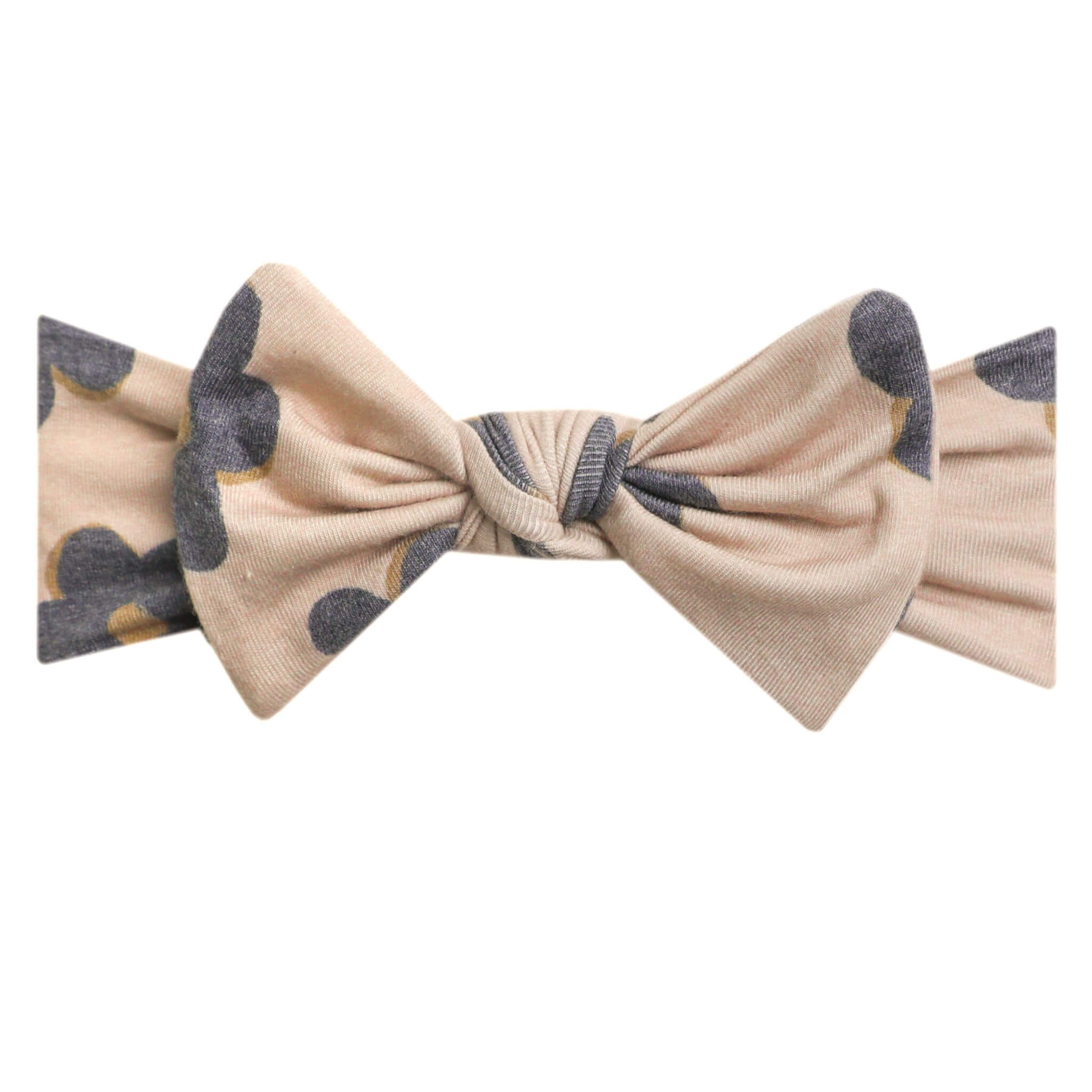 Knit Headband Bow - Gemma In Tan