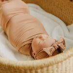 Knit Headband Bow - Pecan