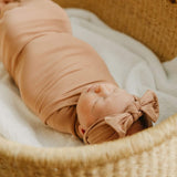 Knit Headband Bow - Pecan