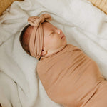 Knit Headband Bow - Pecan