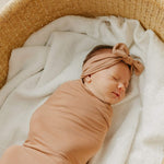 Knit Headband Bow - Pecan