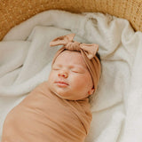 Knit Headband Bow - Pecan