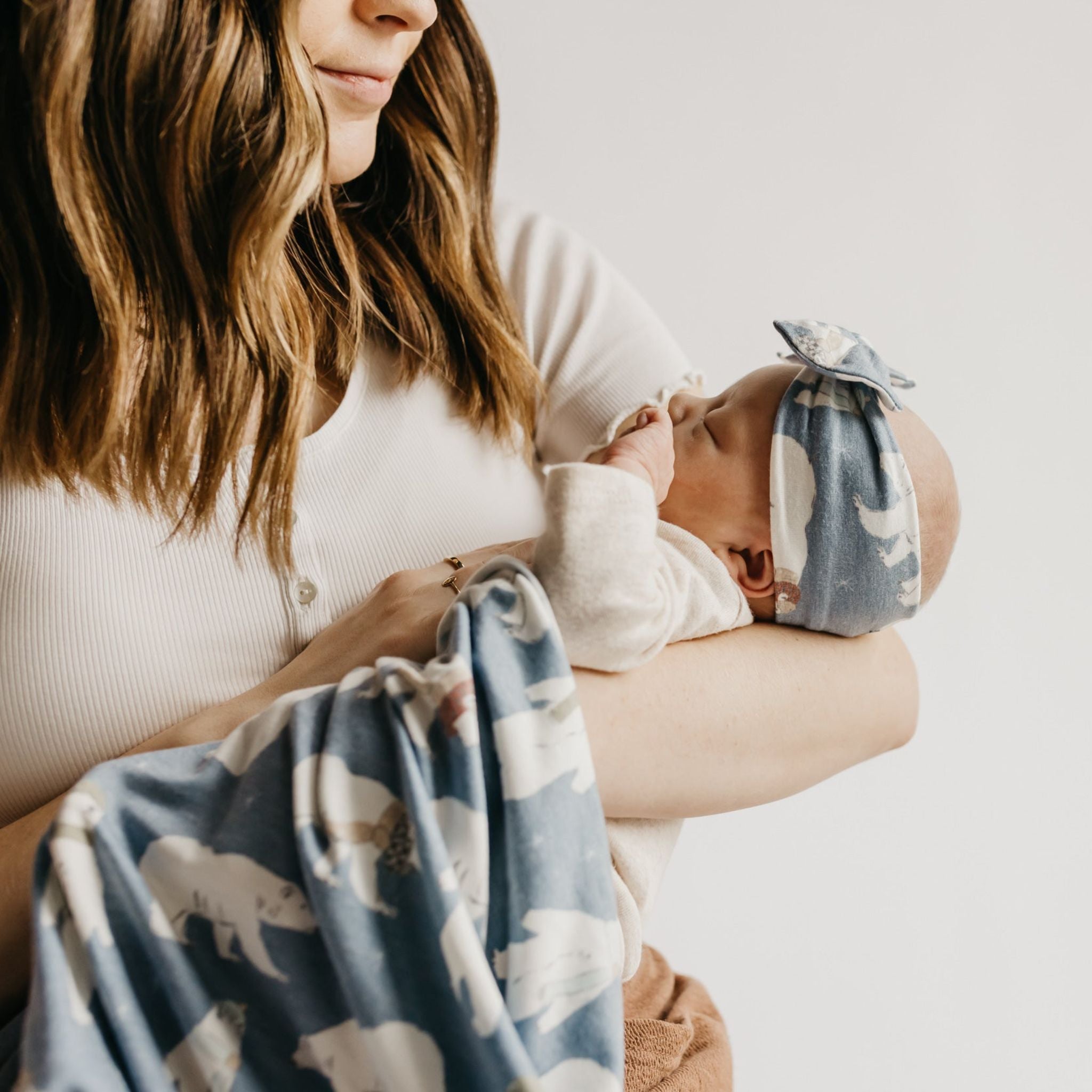 Knit Headband Bow - Polar