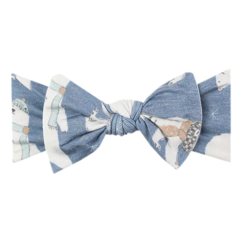 Knit Headband Bow - Polar