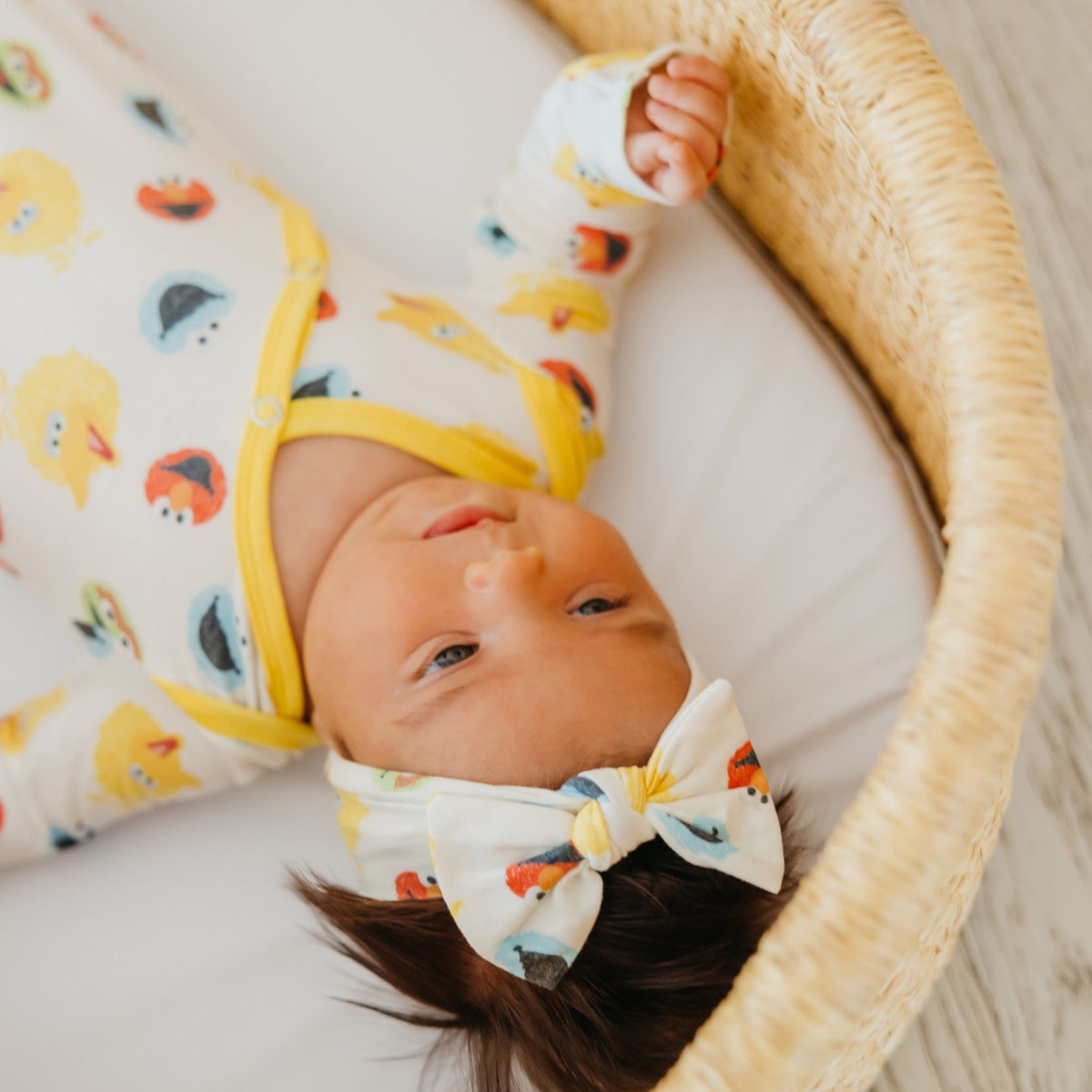 Knit Headband Bow - Sesame Scribbles