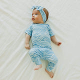 Knit Headband Bow - Surf