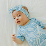 Knit Headband Bow - Surf