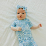 Knit Headband Bow - Surf