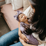 Knit Headband Bow - Violet