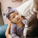 Knit Headband Bow - Violet