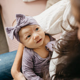 Knit Headband Bow - Violet