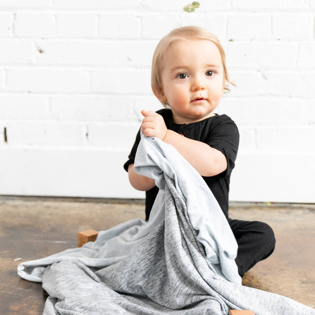 Knit Swaddle Blanket - Asher