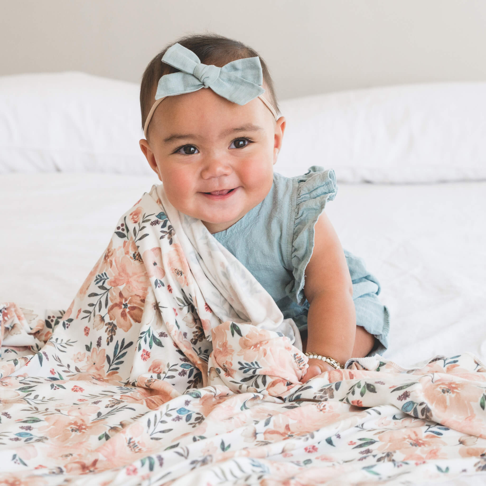 Knit Swaddle Blanket Autumn – Copper Pearl - Main Image