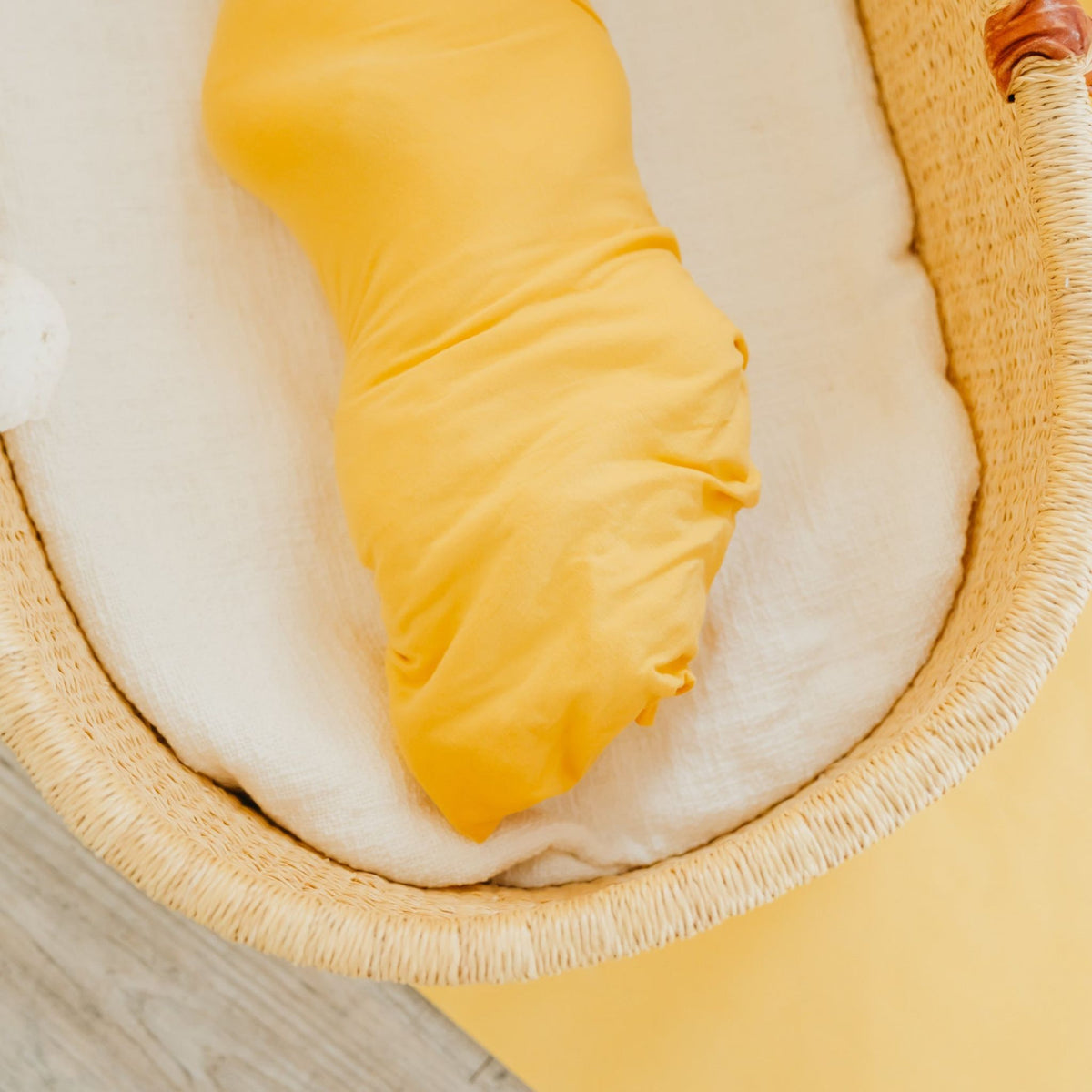 Knit Swaddle Blanket - Banana