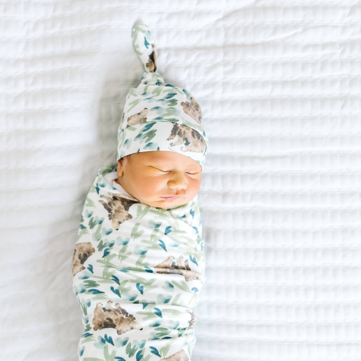 Knit Swaddle Blanket - Bear