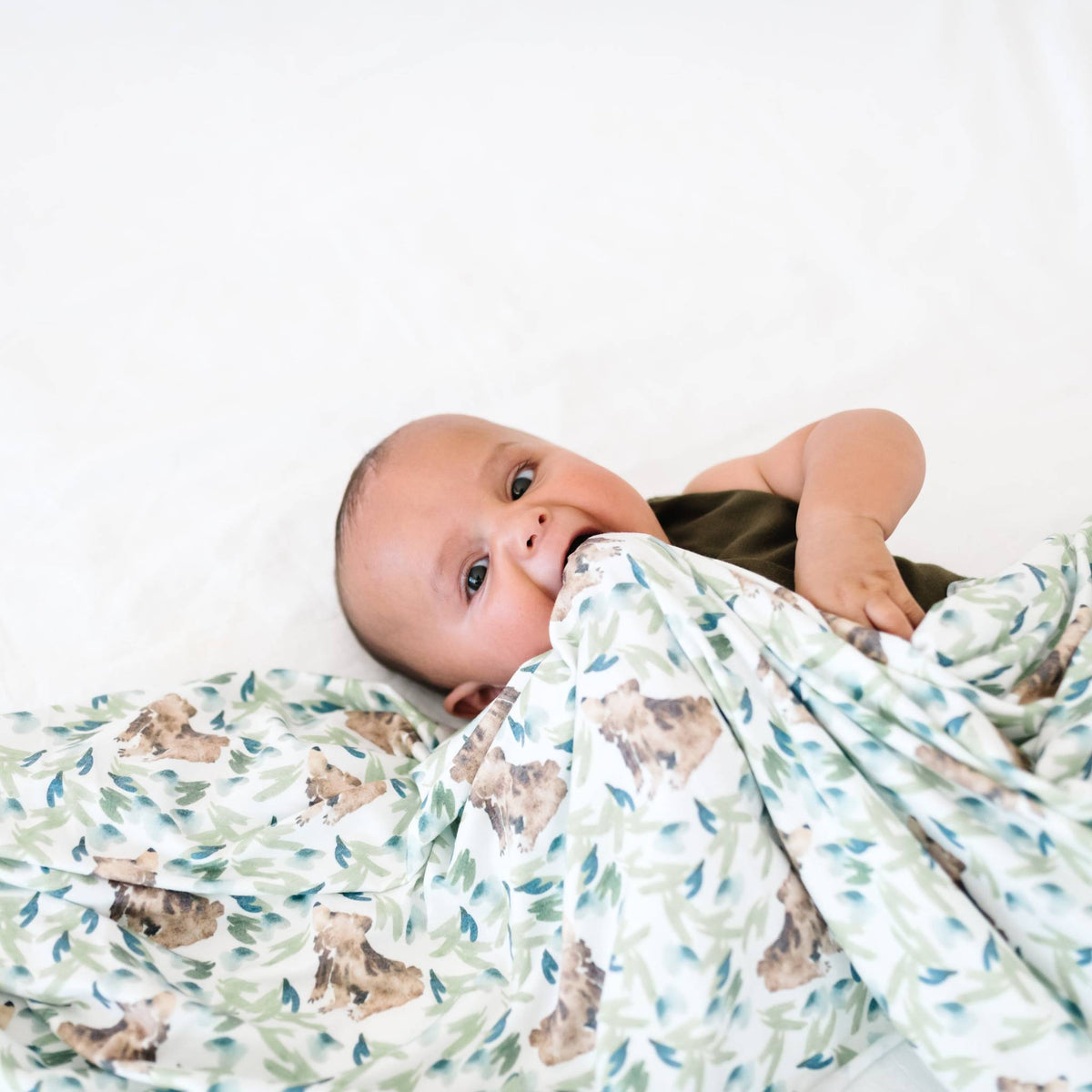 Knit Swaddle Blanket - Bear