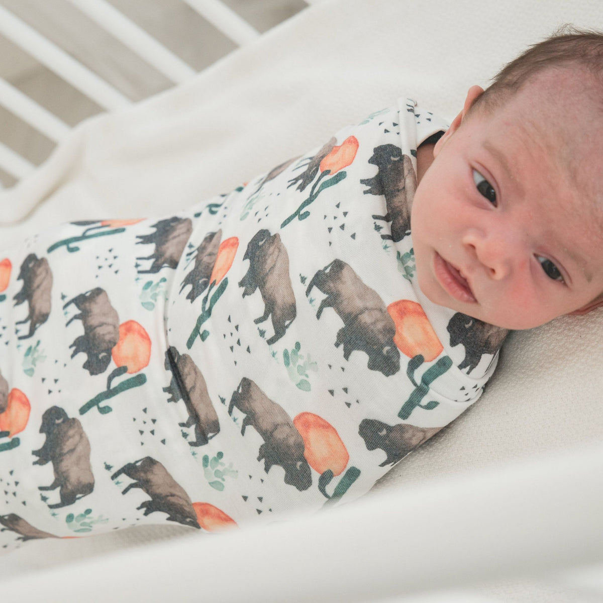 Knit Swaddle Blanket - Bison