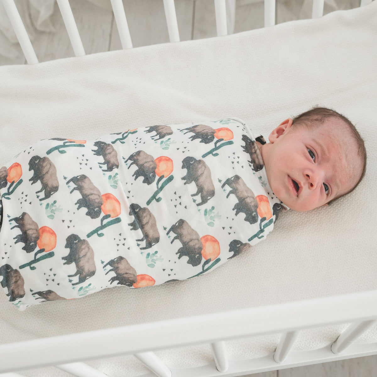 Knit Swaddle Blanket - Bison