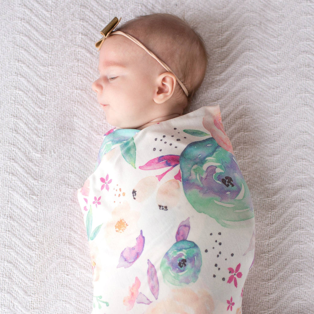 Knit Swaddle Blanket - Bloom