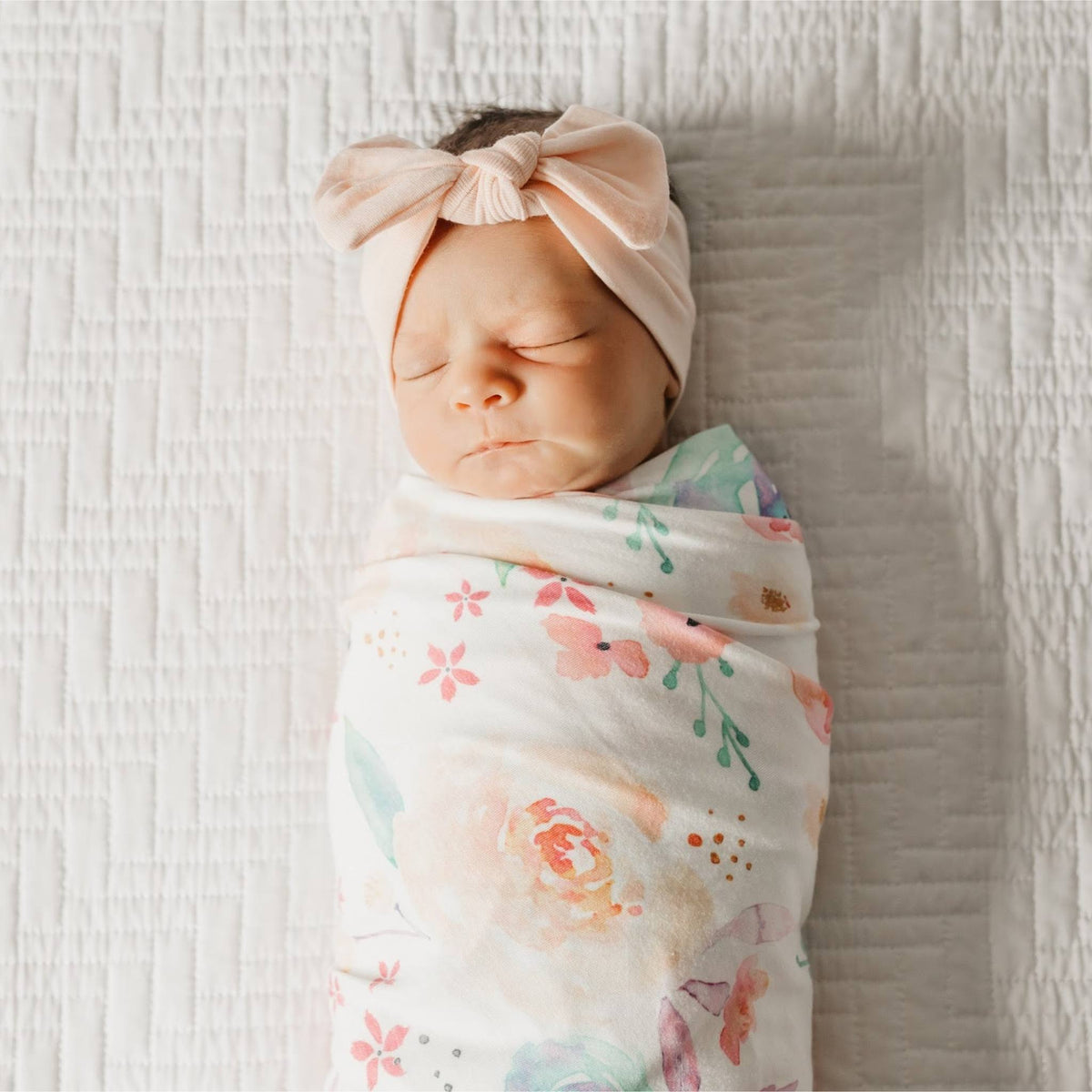 Knit Swaddle Blanket - Bloom