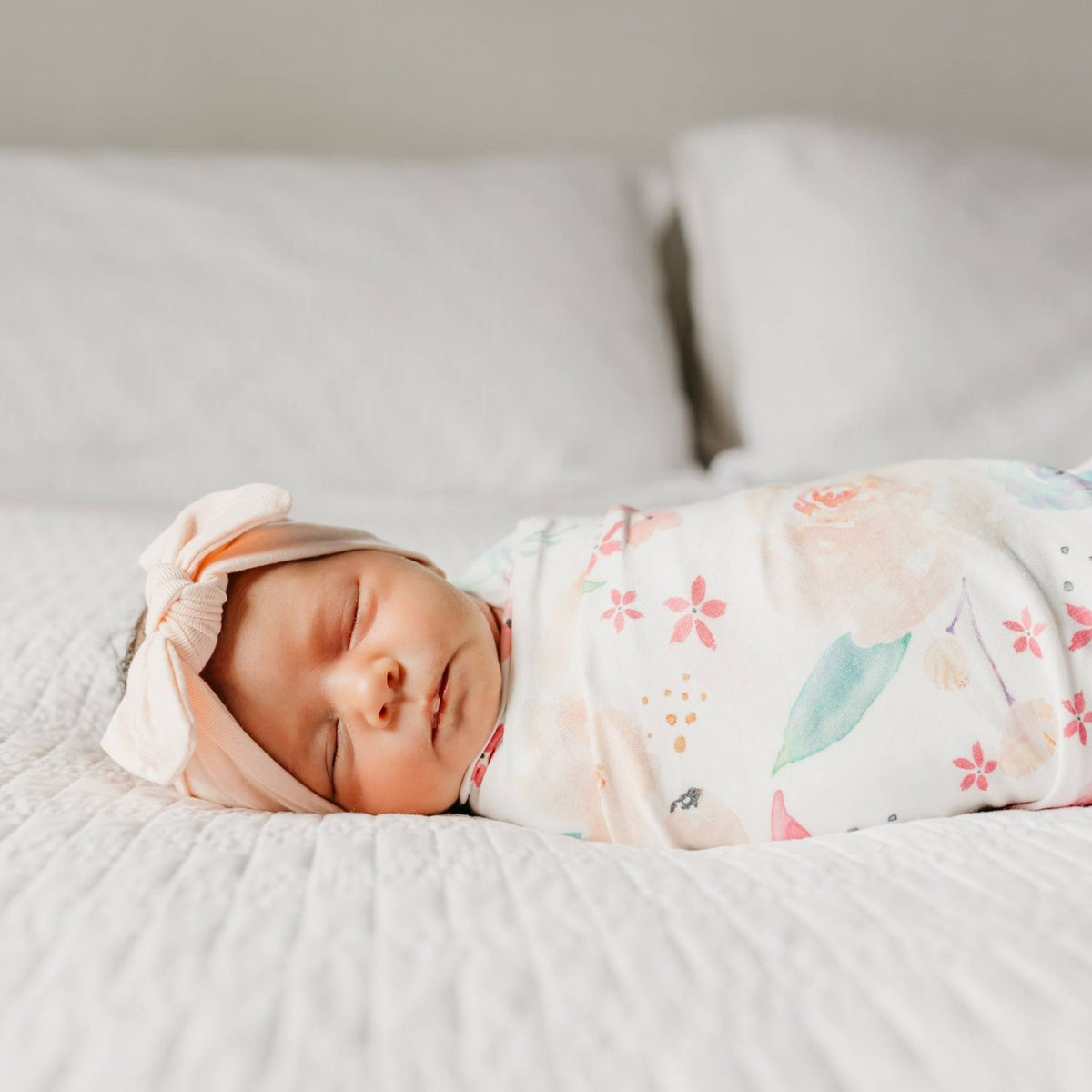 Knit Swaddle Blanket - Bloom