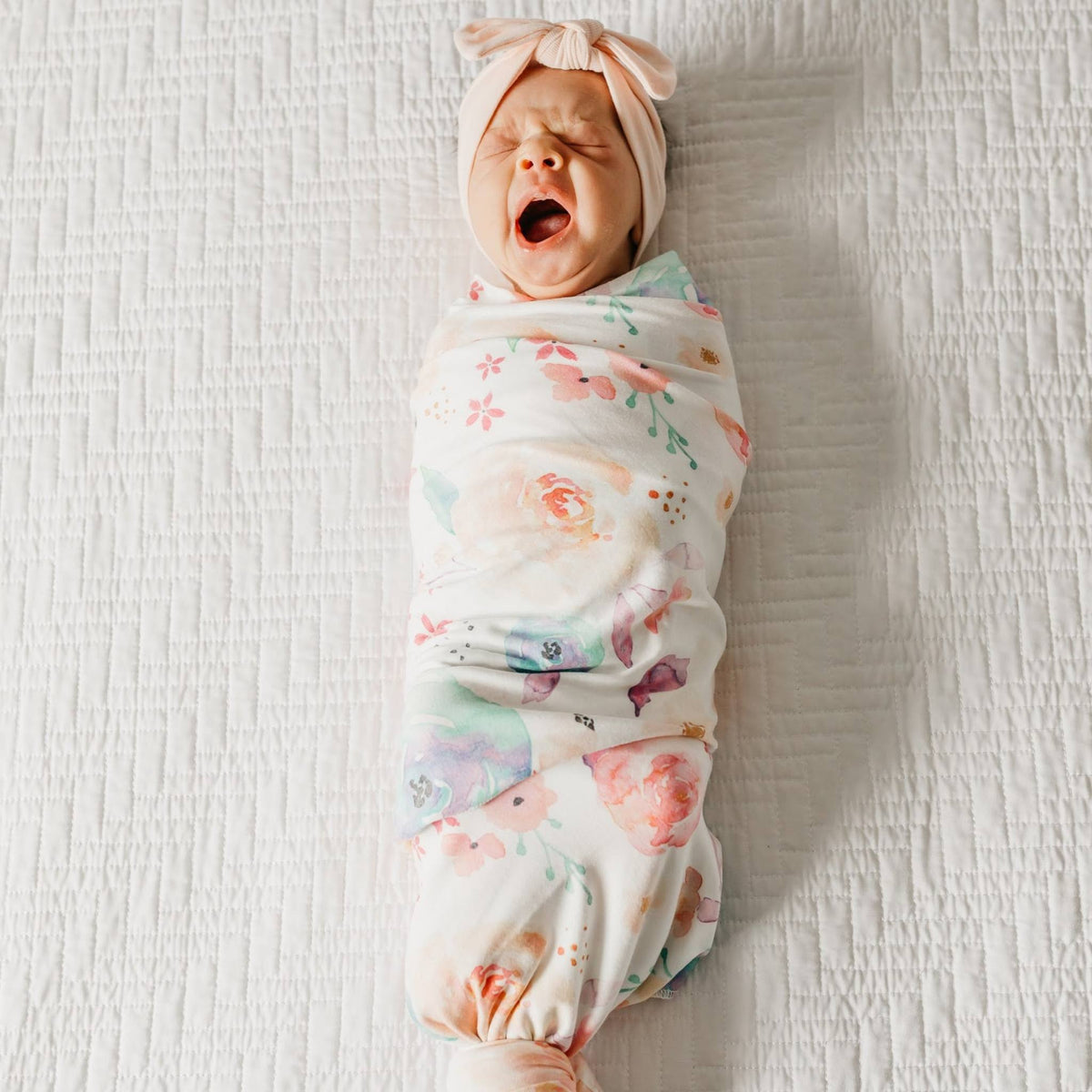 Knit Swaddle Blanket - Bloom