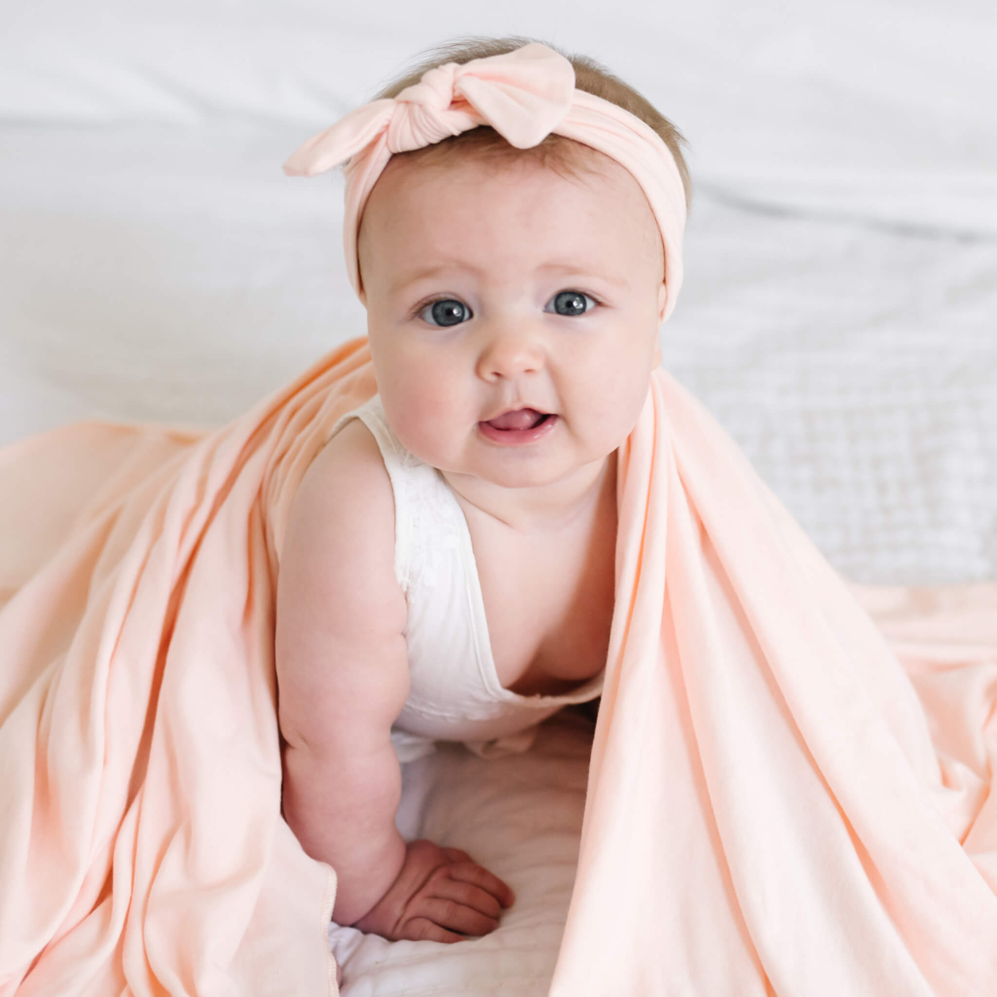 Knit Swaddle Blanket Blush – Copper Pearl