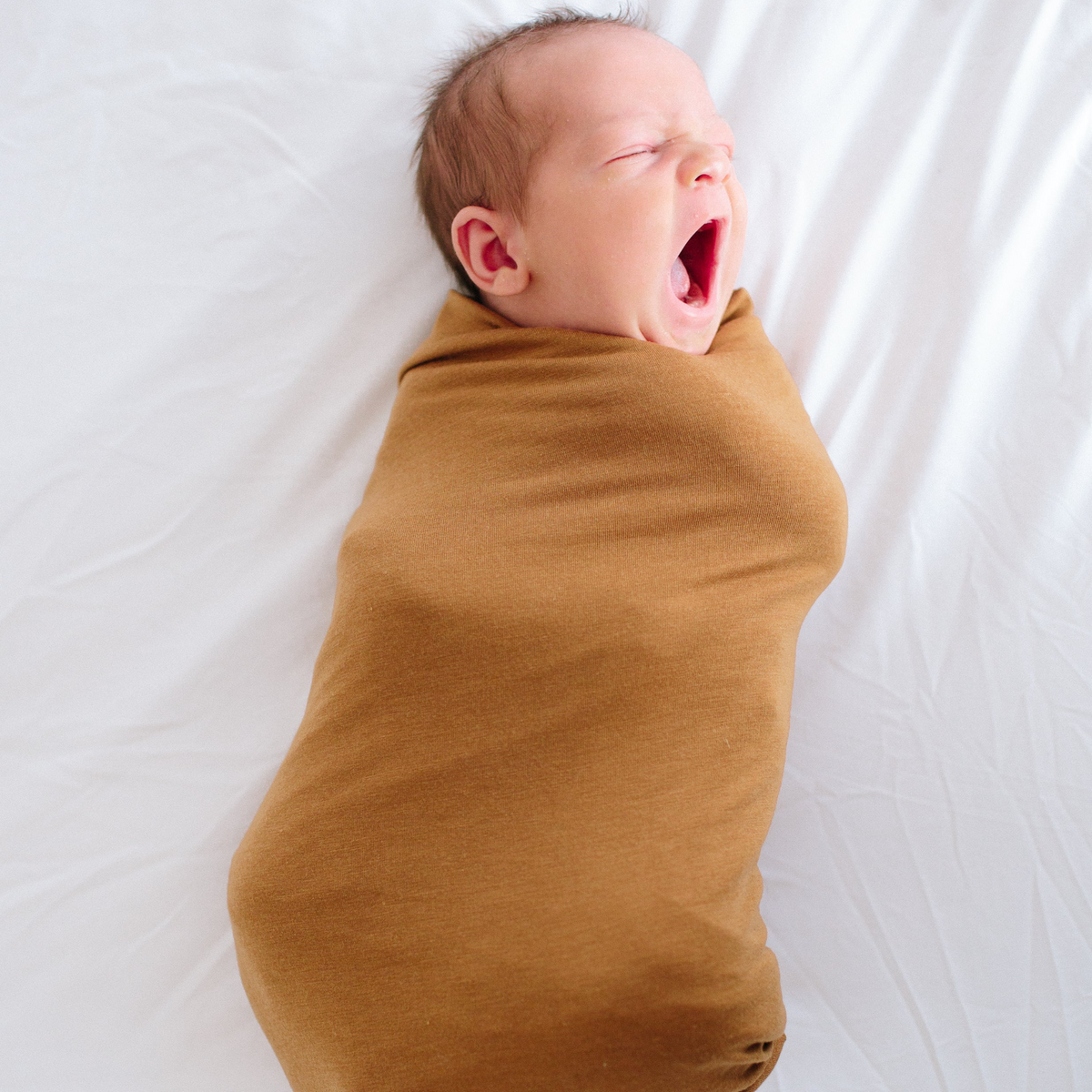 Knit Swaddle Blanket - Camel