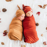 Knit Swaddle Blanket - Camel
