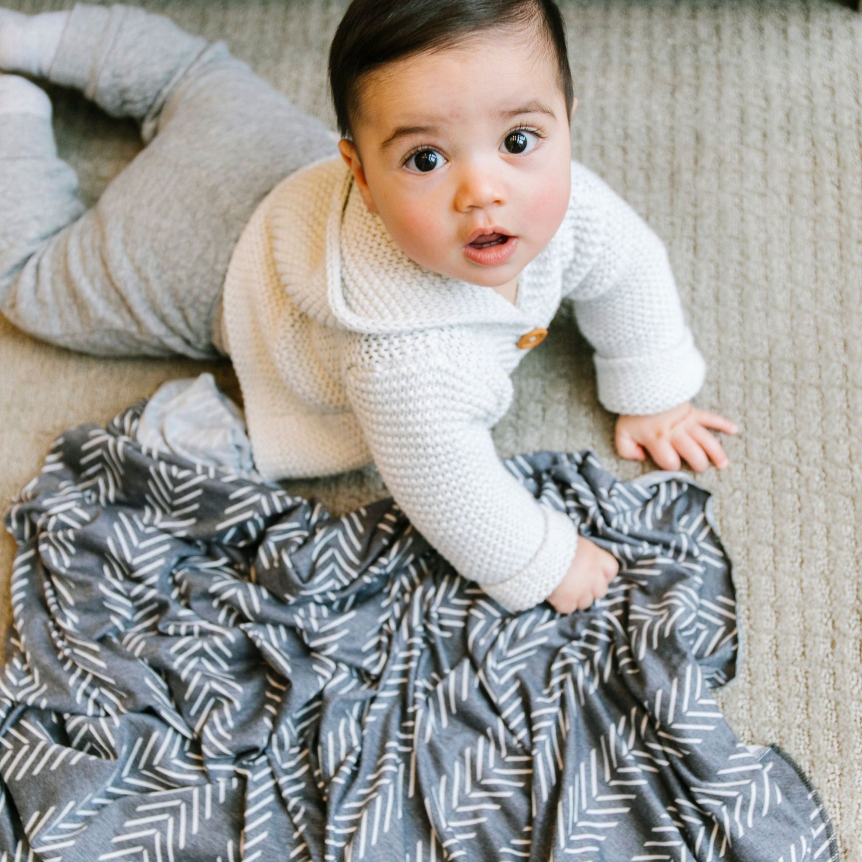 Knit Swaddle Blanket Canyon Copper Pearl 