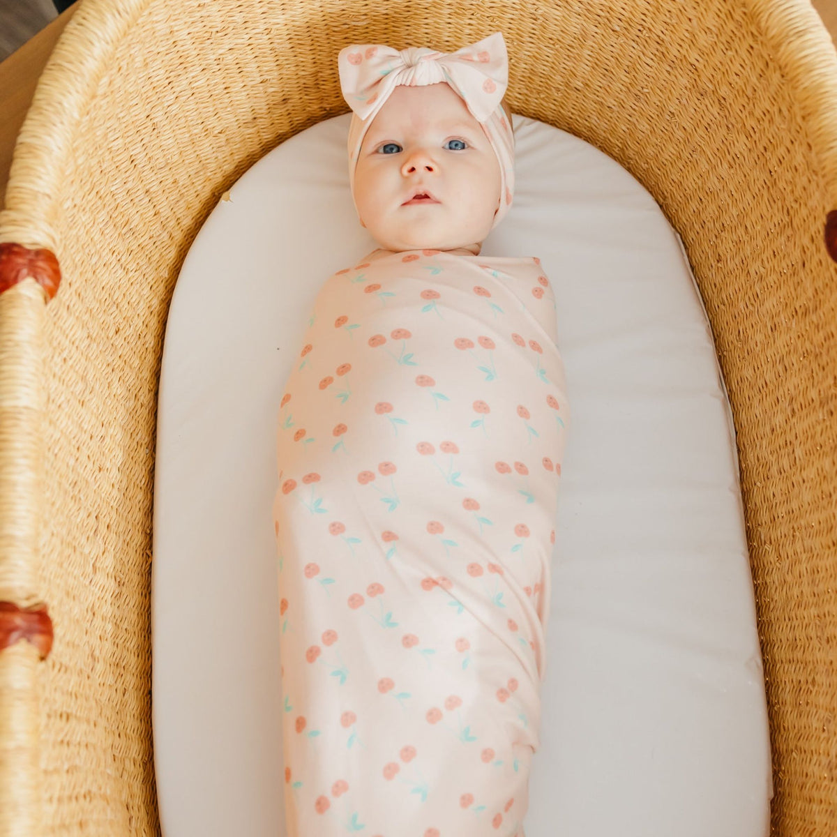 Knit Swaddle Blanket - Cheery