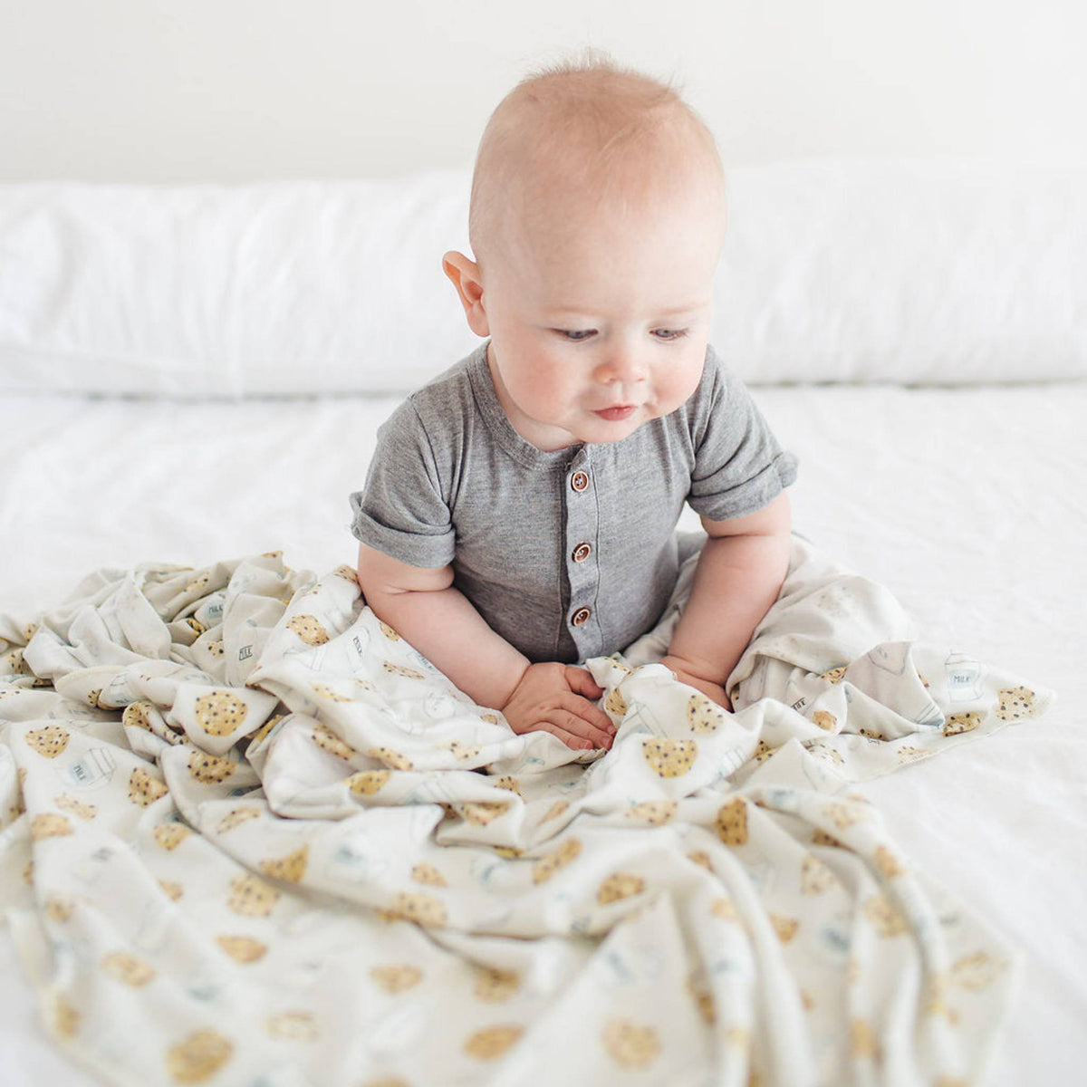 Knit Swaddle Blanket - Chip