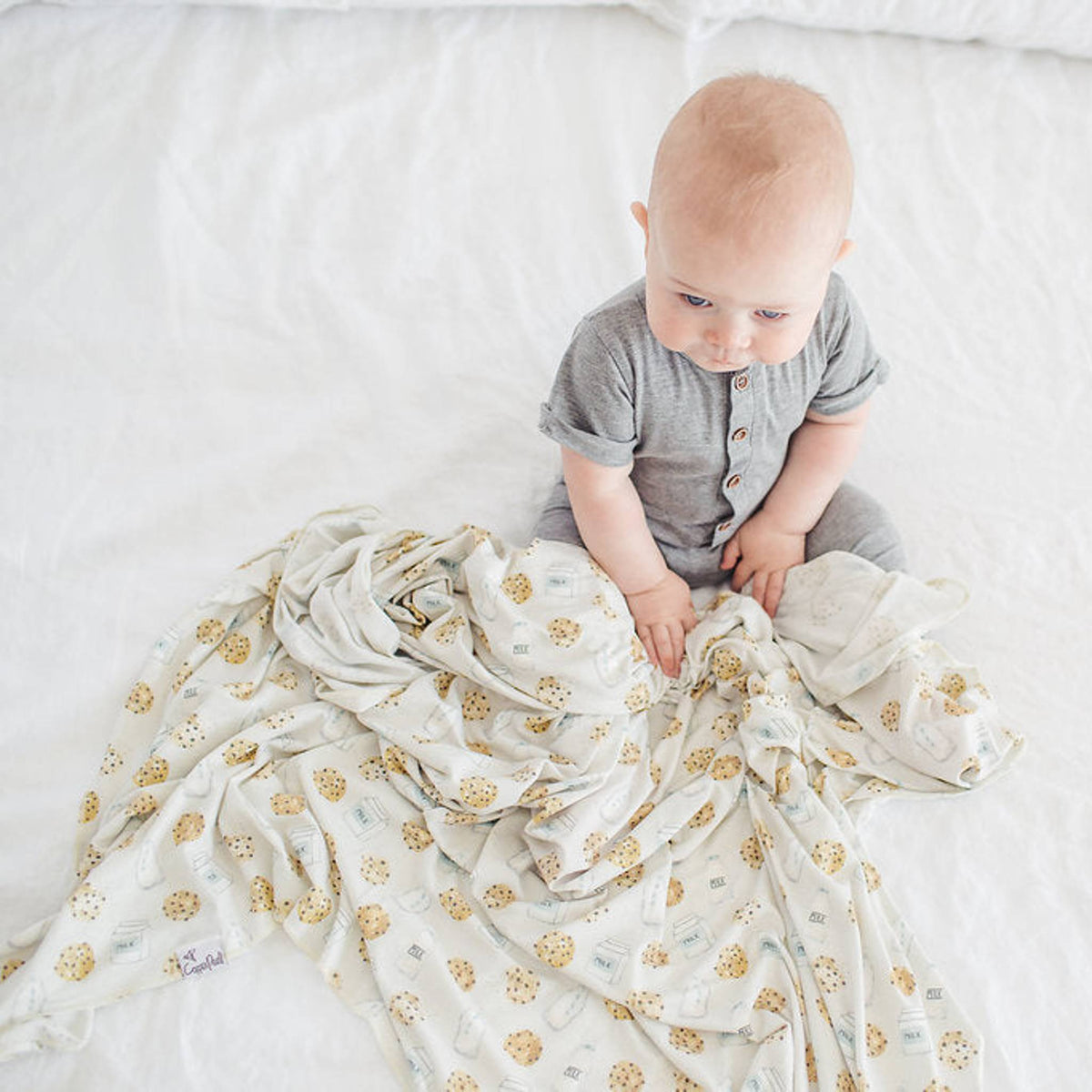 Knit Swaddle Blanket - Chip