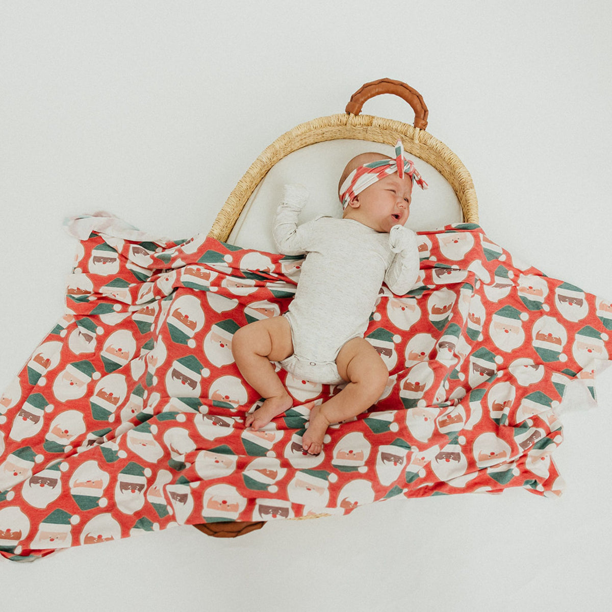 Knit Swaddle Blanket - Claus