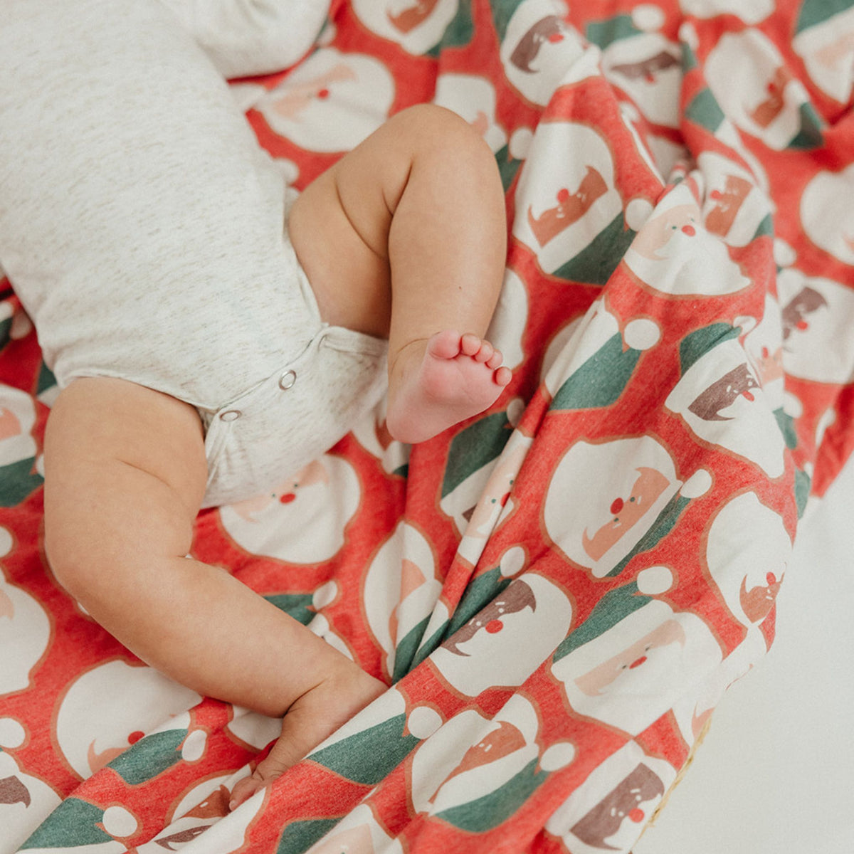 Knit Swaddle Blanket - Claus