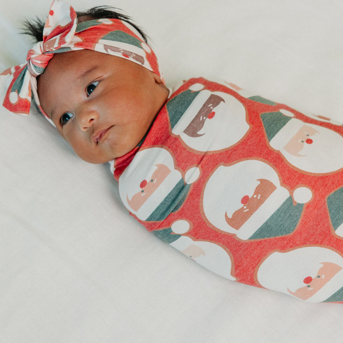 Knit Swaddle Blanket - Claus